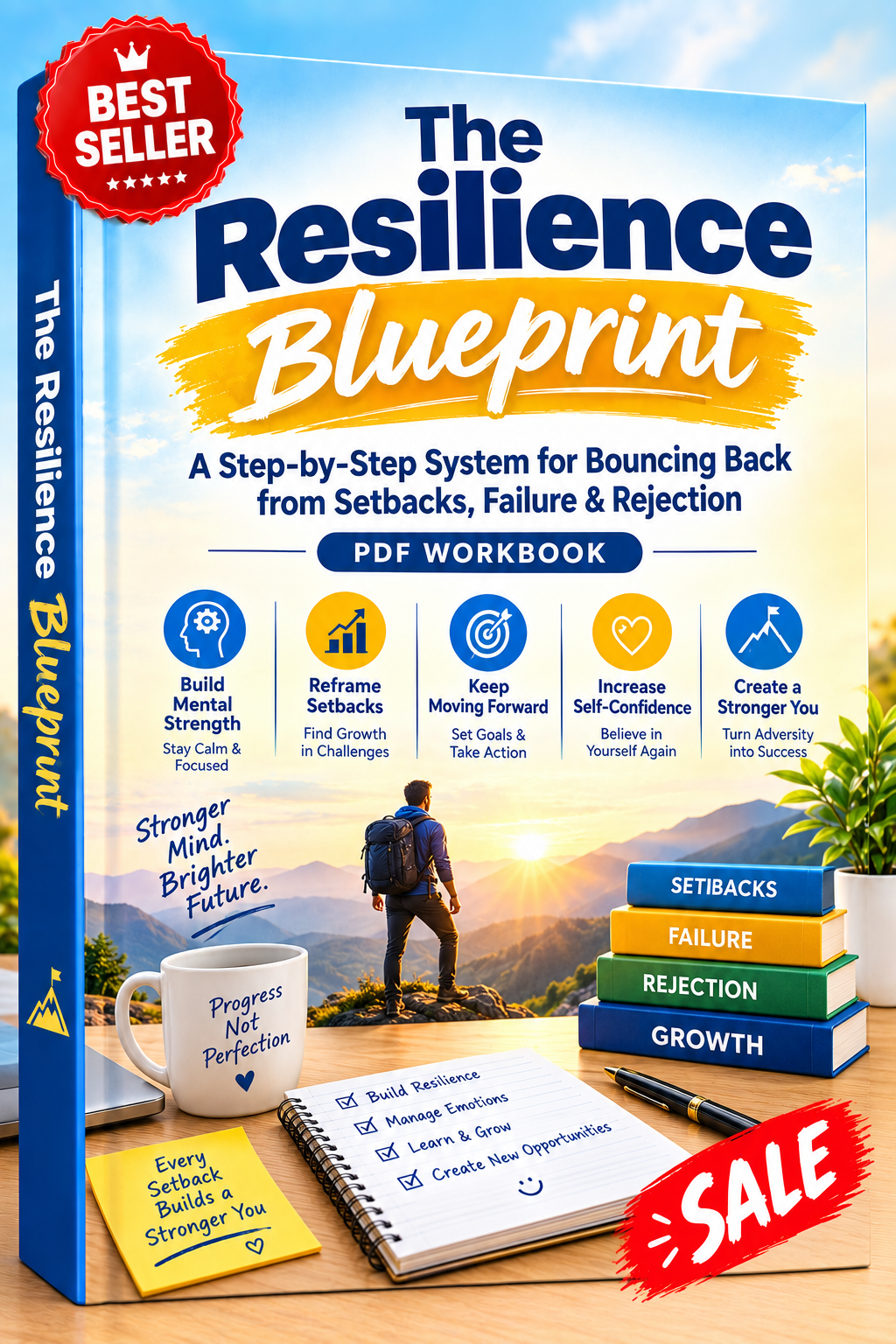 The Resilience Blueprint: A Step-by-Step System for Bouncing Back from Setbacks, Failure & Rejection (PDF Workbook)
