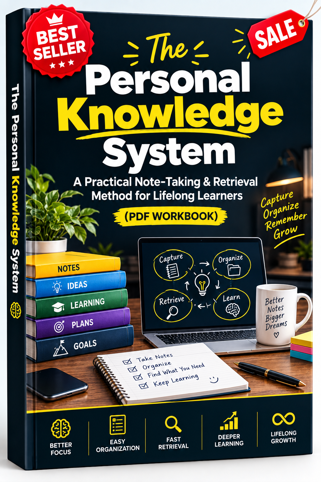 The Personal Knowledge System: A Practical Note-Taking & Retrieval Method for Lifelong Learners (PDF Workbook)