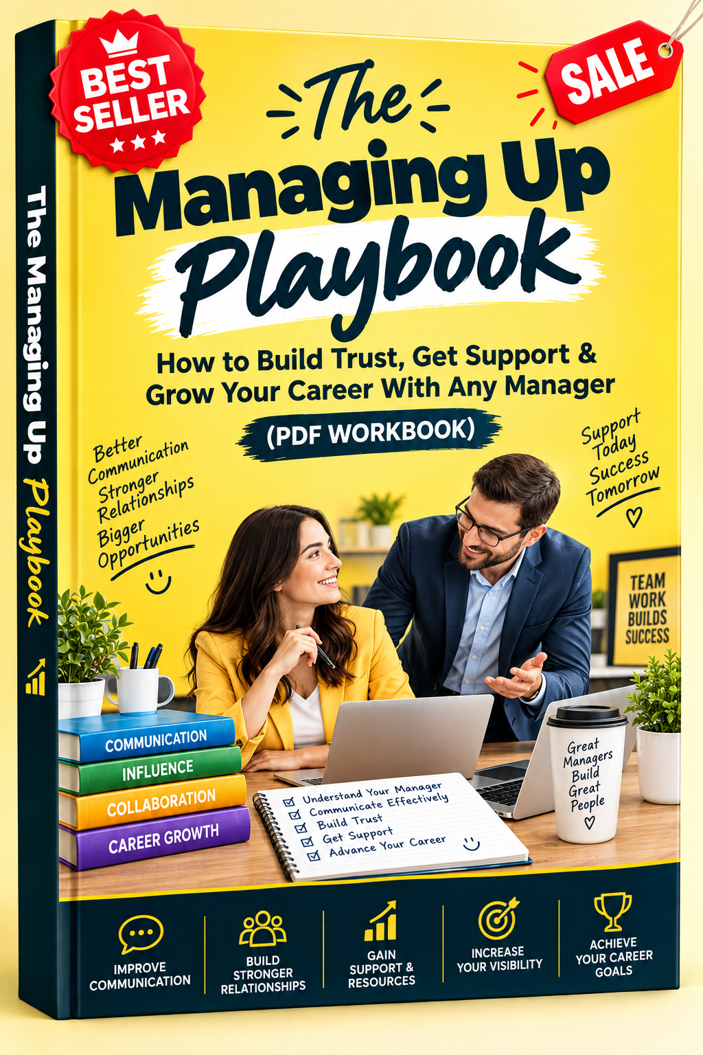 The Managing Up Playbook: How to Build Trust, Get Support & Grow Your Career With Any Manager (PDF Workbook)