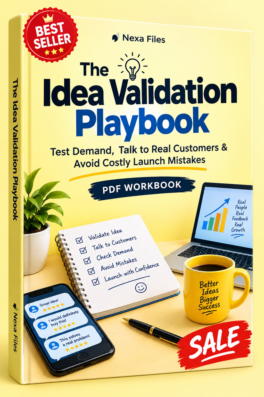 The Idea Validation Playbook: Test Demand, Talk to Real Customers & Avoid Costly Launch Mistakes (PDF Workbook)