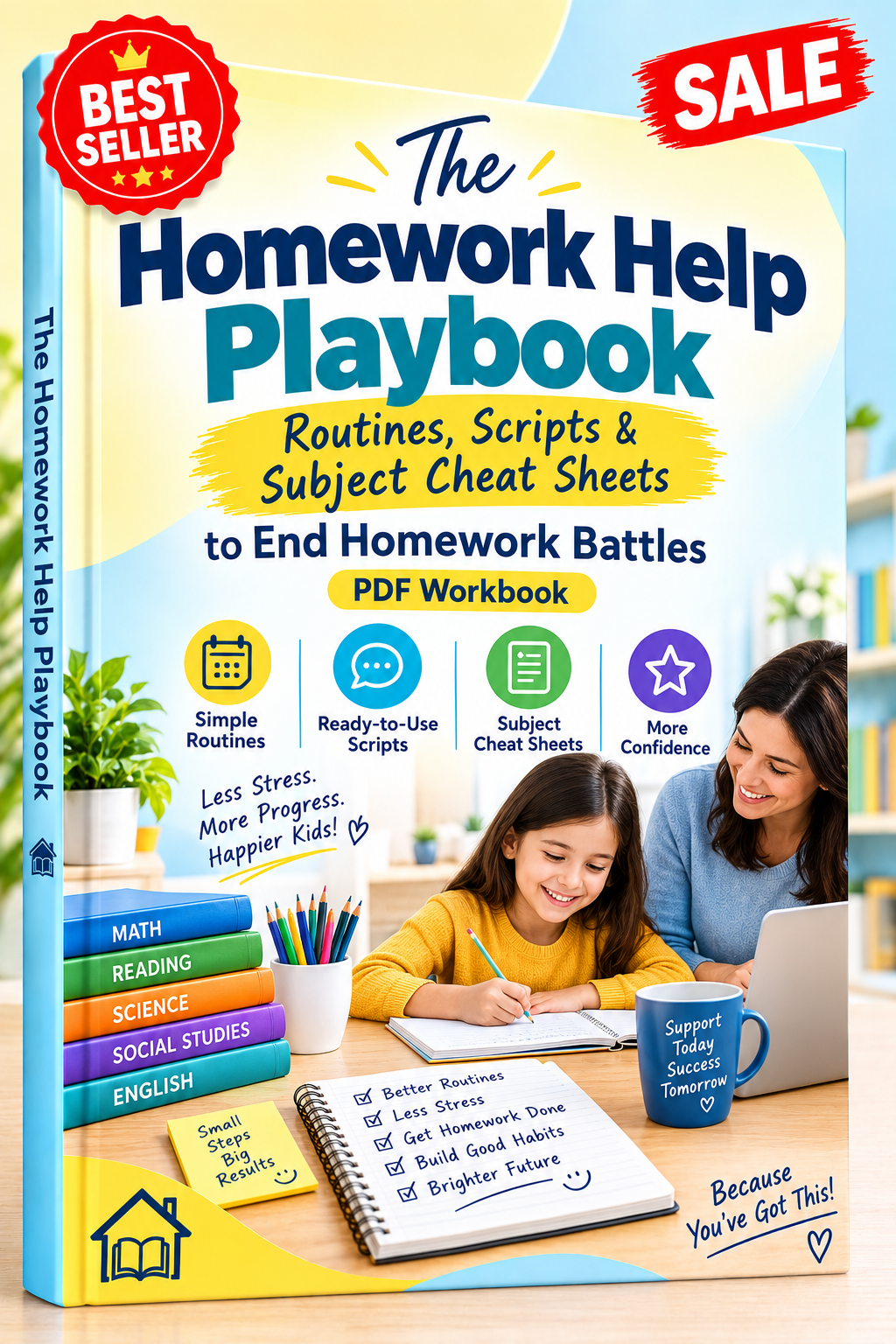 The Homework Help Playbook: Routines, Scripts & Subject Cheat Sheets to End Homework Battles (PDF Workbook)