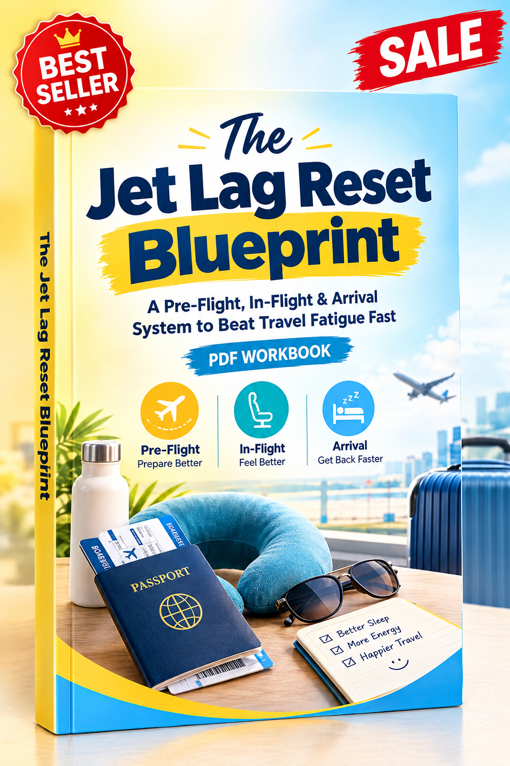 The Jet Lag Reset Blueprint: A Pre-Flight, In-Flight & Arrival System to Beat Travel Fatigue Fast (PDF Workbook)
