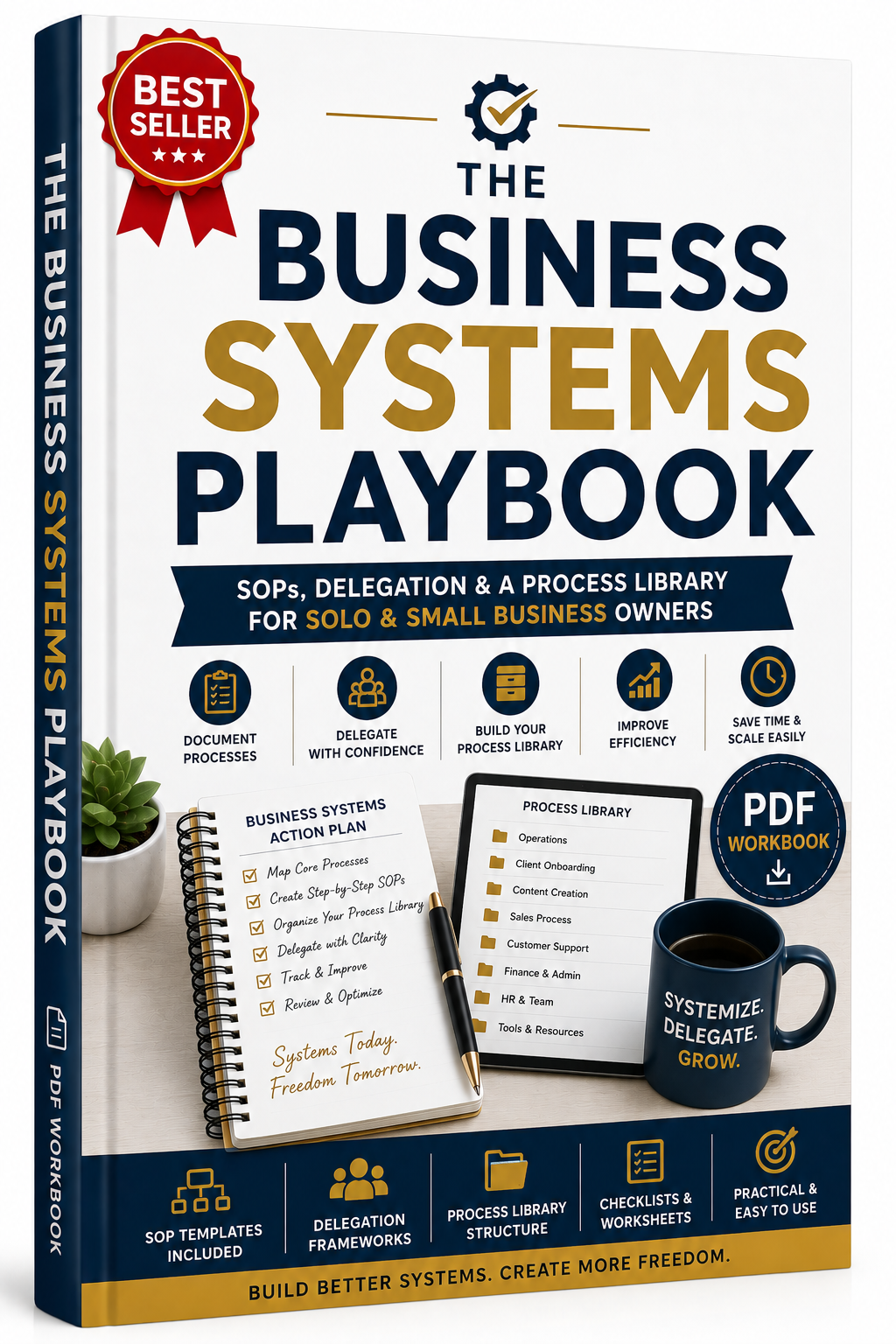 The Business Systems Playbook: SOPs, Delegation & a Process Library for Solo & Small Business Owners (PDF Workbook)