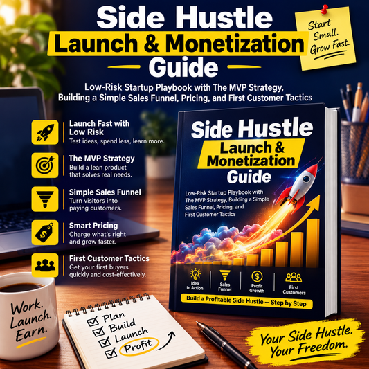 Side Hustle Launch & Monetization Guide – Low-Risk Startup Playbook
