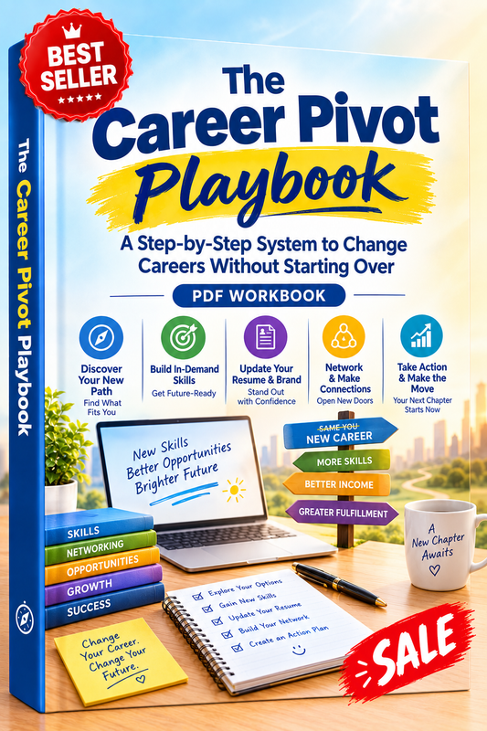 The Career Pivot Playbook: A Step-by-Step System to Change Careers Without Starting Over (PDF Workbook)