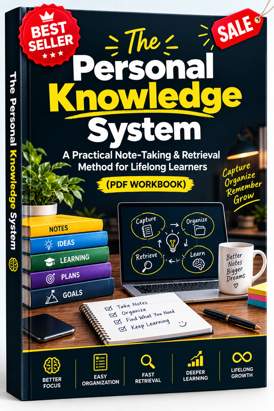 The Personal Knowledge System: A Practical Note-Taking & Retrieval Method for Lifelong Learners (PDF Workbook)