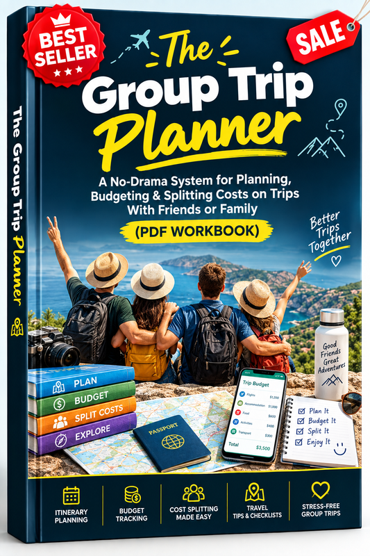 The Group Trip Planner: A No-Drama System for Planning, Budgeting & Splitting Costs on Trips With Friends or Family (PDF Workbook)