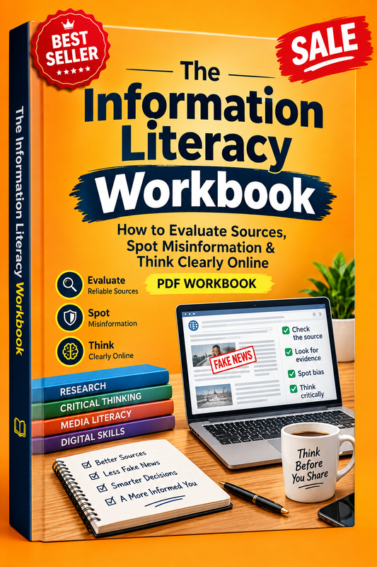 The Information Literacy Workbook: How to Evaluate Sources, Spot Misinformation & Think Clearly Online (PDF Workbook)