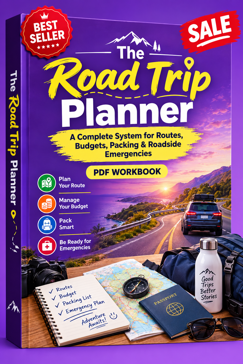 The Road Trip Planner: A Complete System for Routes, Budgets, Packing & Roadside Emergencies (PDF Workbook)