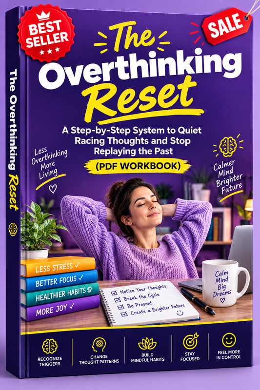 The Overthinking Reset: A Step-by-Step System to Quiet Racing Thoughts and Stop Replaying the Past (PDF Workbook)