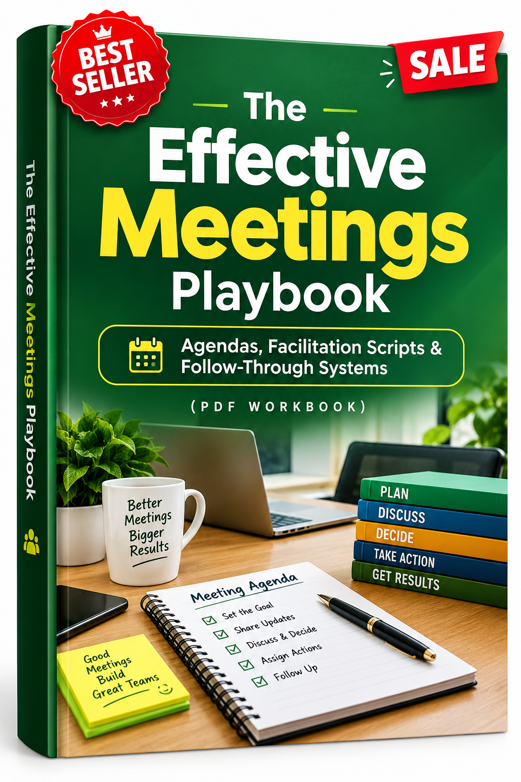 The Effective Meetings Playbook: Agendas, Facilitation Scripts & Follow-Through Systems (PDF Workbook)
