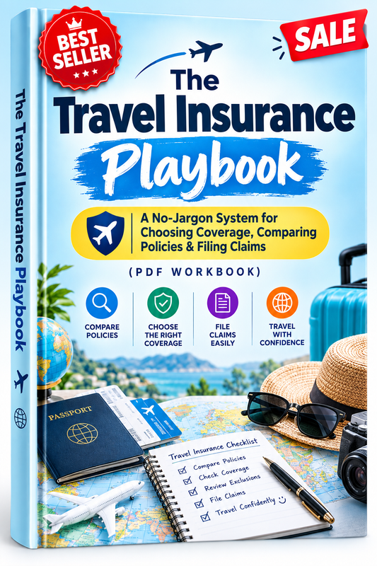 The Travel Insurance Playbook: A No-Jargon System for Choosing Coverage, Comparing Policies & Filing Claims (PDF Workbook)