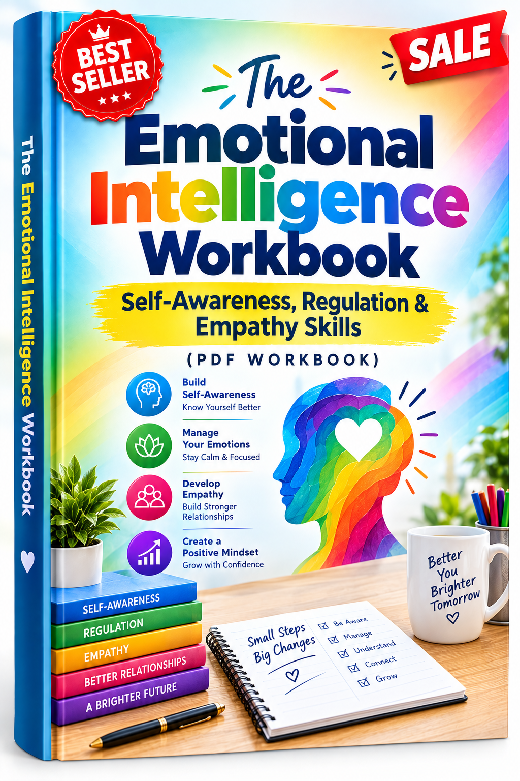 The Emotional Intelligence Workbook: Self-Awareness, Regulation & Empathy Skills (PDF Workbook)