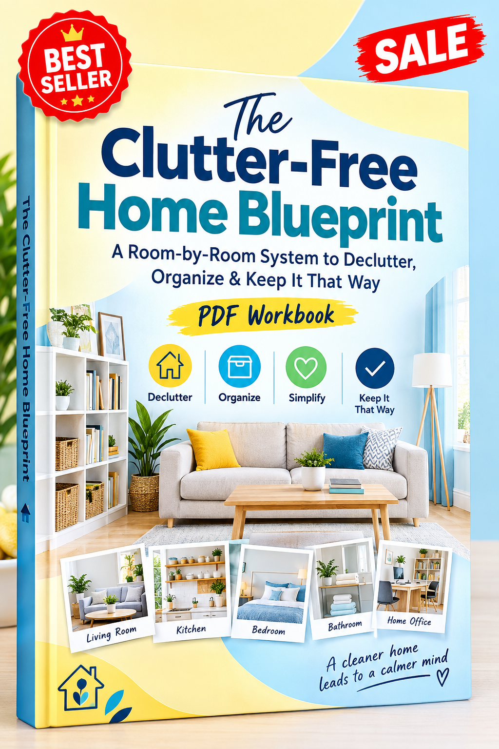 The Clutter-Free Home Blueprint: A Room-by-Room System to Declutter, Organize & Keep It That Way (PDF Workbook)