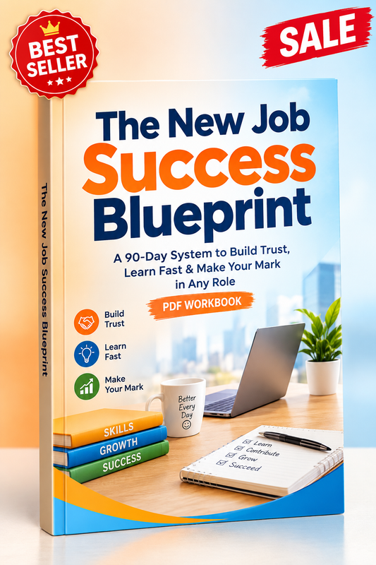 The New Job Success Blueprint: A 90-Day System to Build Trust, Learn Fast & Make Your Mark in Any Role (PDF Workbook)
