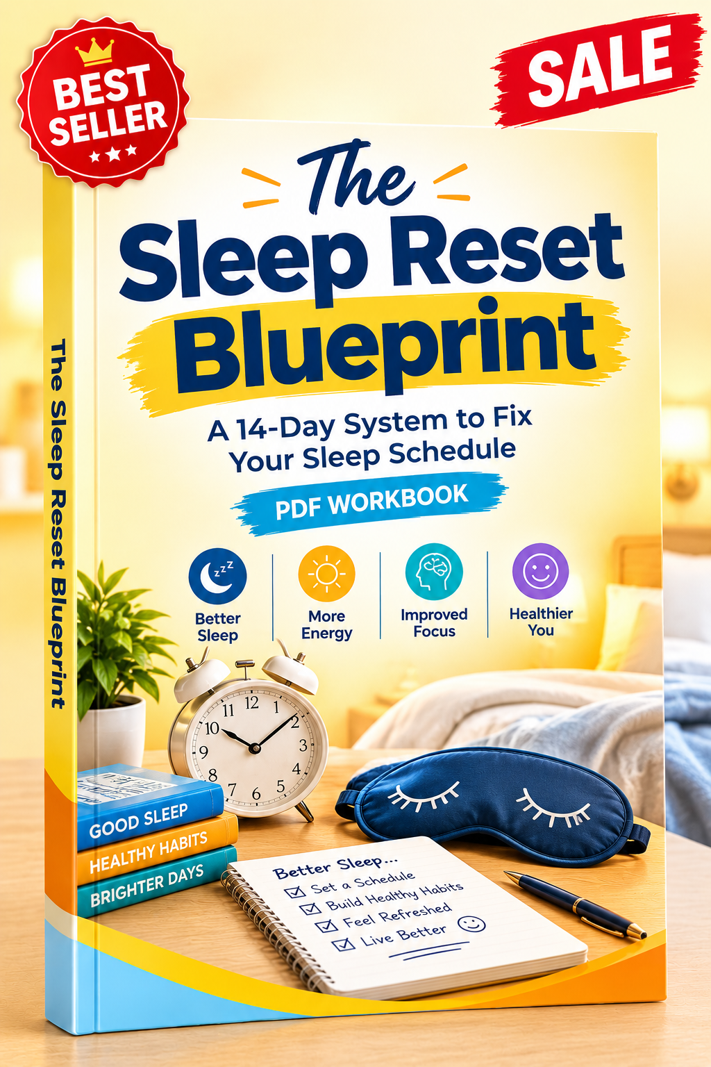The Sleep Reset Blueprint: A 14-Day System to Fix Your Sleep Schedule (PDF Workbook)