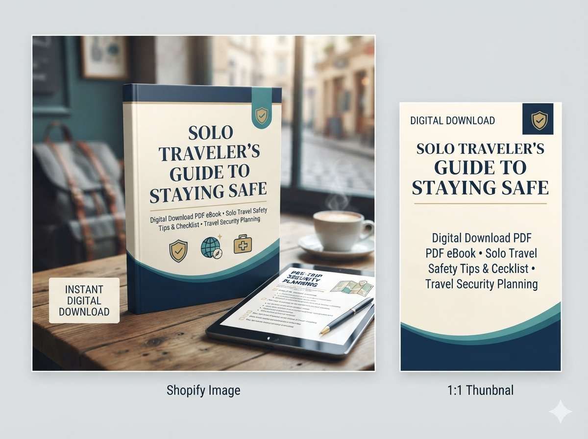 Solo Traveler's Guide to Staying Safe — 12-Lesson Safety Plan (Digital PDF eBook)